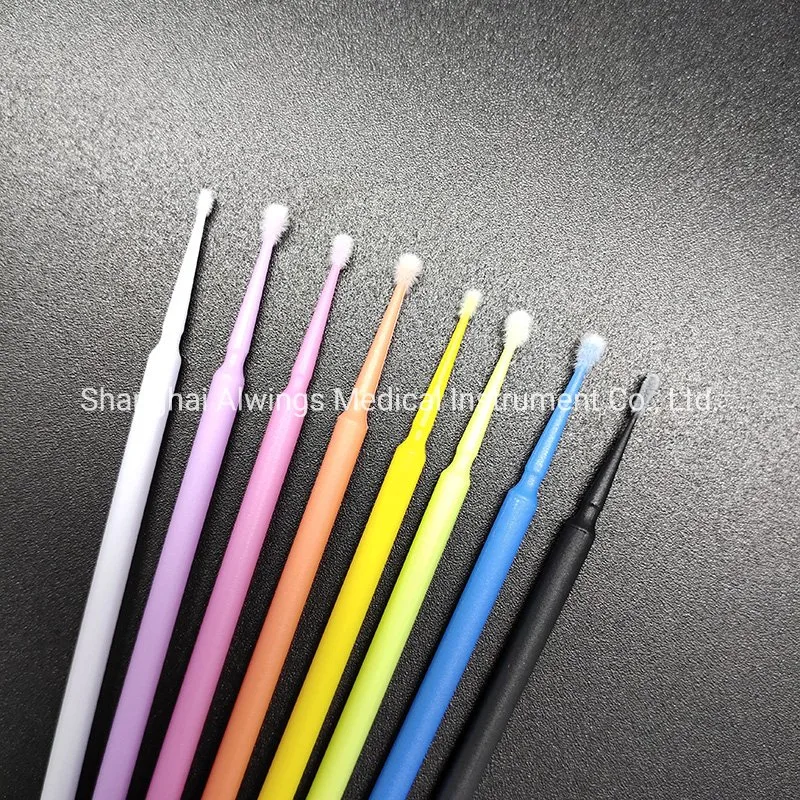 Regular/Fine/Super Fine/Thin and Longer Dental Disposable Micro Applicators with Round Barrel Packing