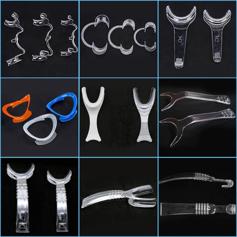 M Type Mouth Opener Cheek Retractor with Mirror Teeth Whitening Dental Tools