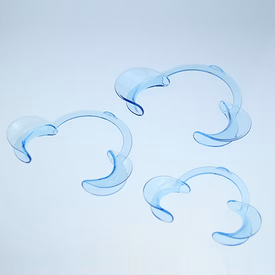 플라스틱 S/M/L 크기 C자형 입 오프너 치과 뺨 견인기