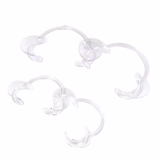 치과 입 뺨 혀 견인기 청소용 플라스틱 소재로 만들어진 세 가지 크기